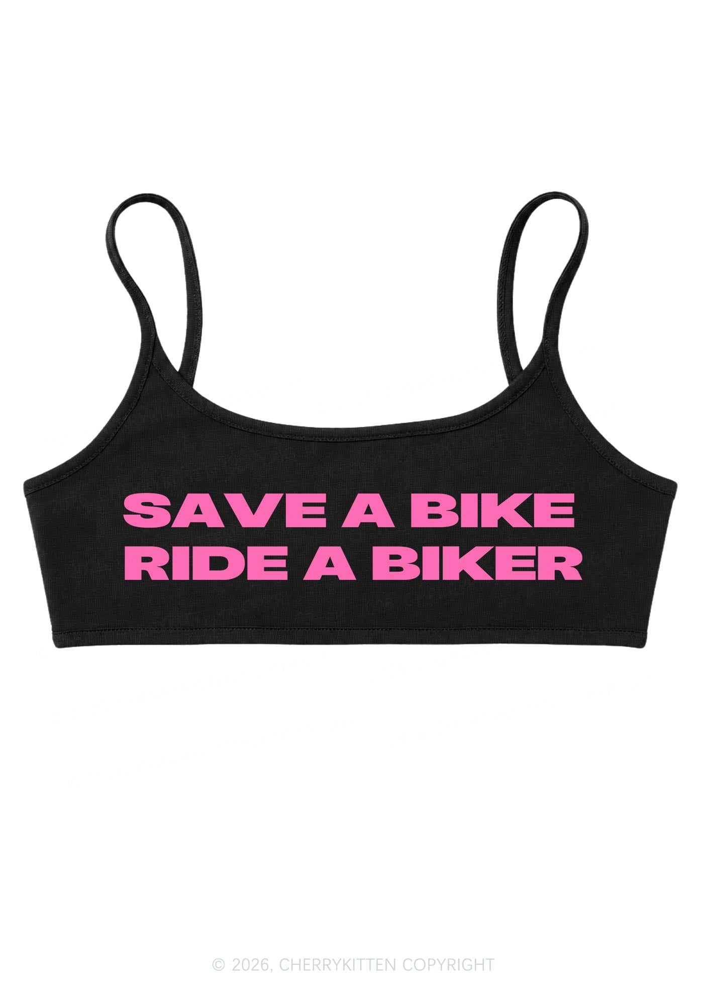 Ride A Biker Y2K Super Crop Cami Cherrykitten