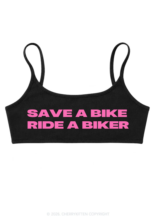 Ride A Biker Y2K Super Crop Cami Cherrykitten