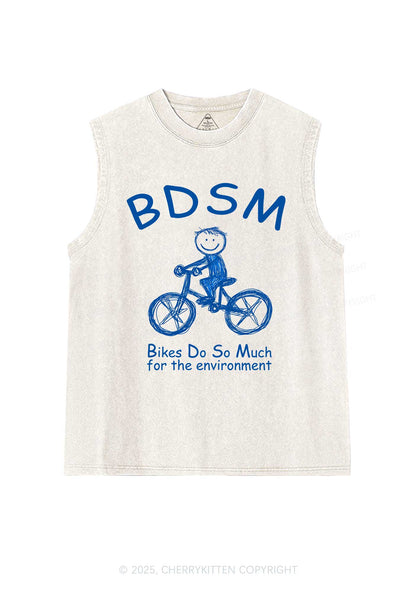 Bikes Do Much Environment Y2K Washed Muscle Tank Cherrykitten