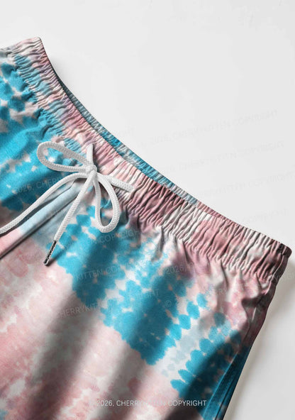 Tie Dye Trans Pride Y2K Print Men Beach Shorts Cherrykitten