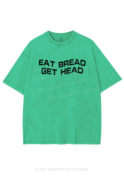 Eat Bread Get Head Y2K Shirts Washed Tee Cherrykitten