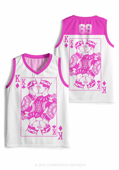 Hot Pink Gay King Pride Y2K Sport Jersey Tank Cherrykitten