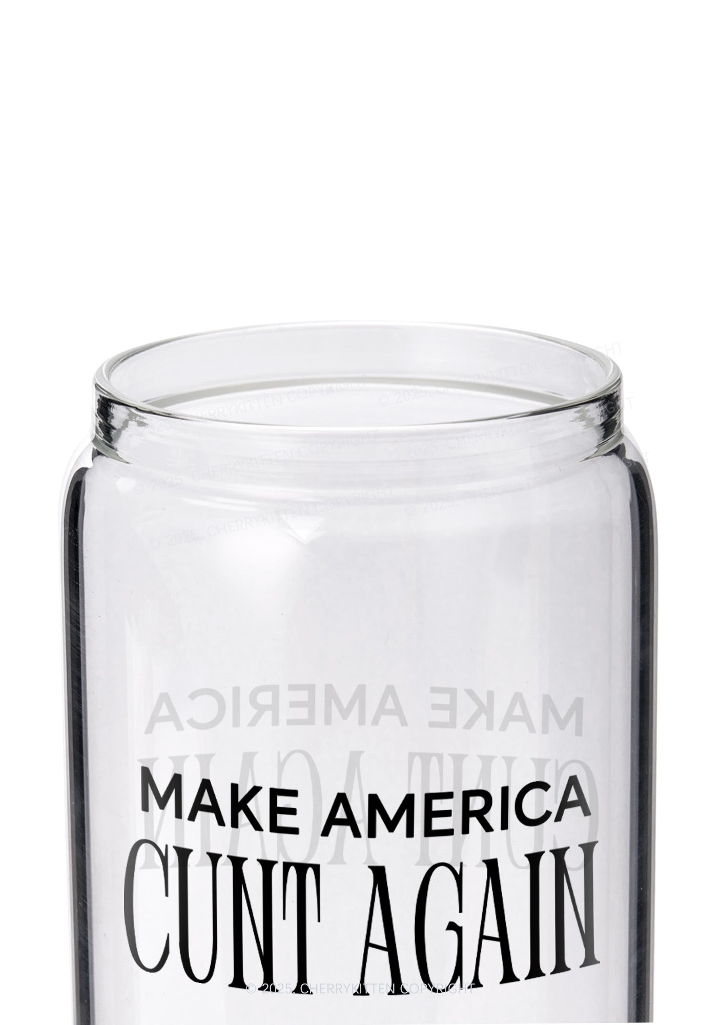Make America Cxxt Again Y2K Printed Glass Cup Cherrykitten