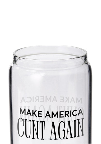 Make America Cxxt Again Y2K Printed Glass Cup Cherrykitten