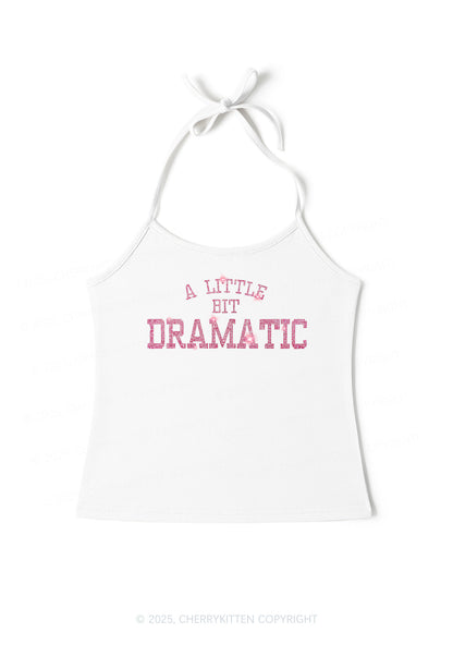 Rhinestone A Little Bit Dramatic Y2K Halter Neck Cami Cherrykitten
