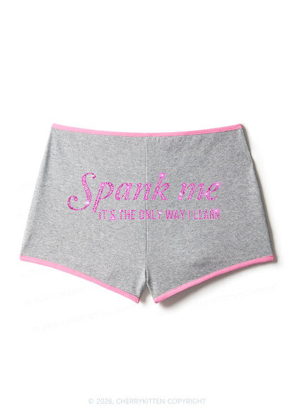 Rhinestone Spank Me Y2K Booty Shorts Cherrykitten
