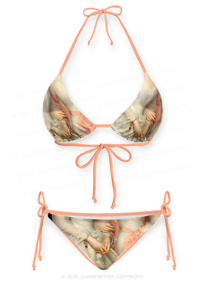 Sapphic Hands Pride Y2K Print Bikini Set Cherrykitten