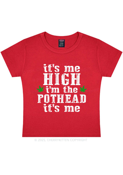 High Pothead Y2K Baby Tee Cherrykitten