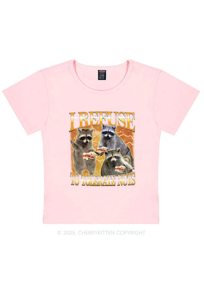Retro Raccoon Nuts Y2K Baby Tee Cherrykitten
