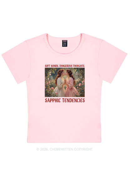 Soft Sapphic Tendencies Pride Y2K Baby Tee Cherrykitten