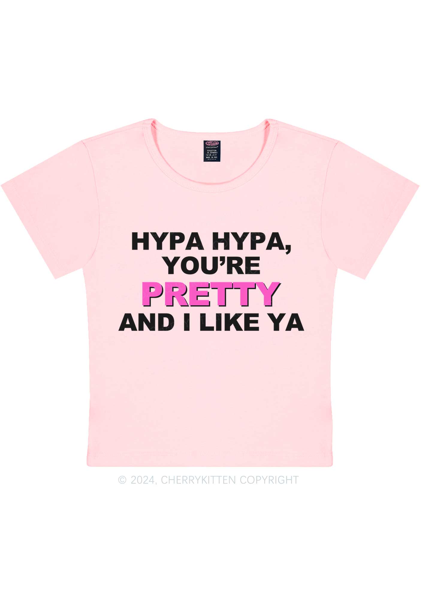 Hypa You Are Pretty Y2K Baby Tee Cherrykitten