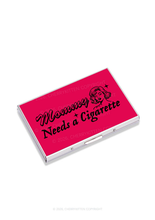 Mommy Needs a Cigarette Y2K Mirror Cigarette Case Cherrykitten