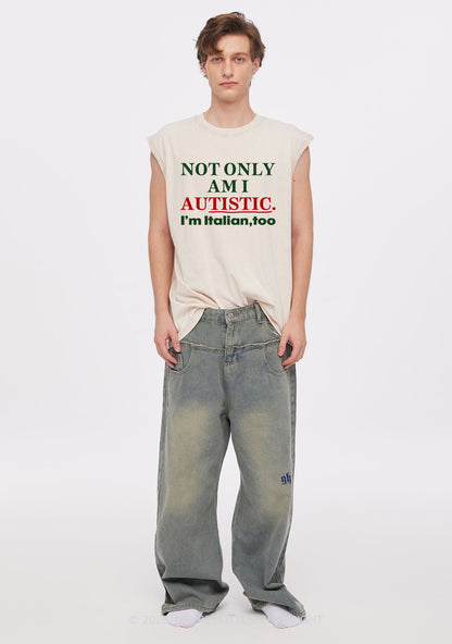 Not Only Autistic Y2K Washed Muscle Tank Cherrykitten