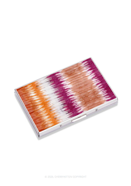Lesbian Tie Dye Pride Y2K Mirror Cigarette Case Cherrykitten