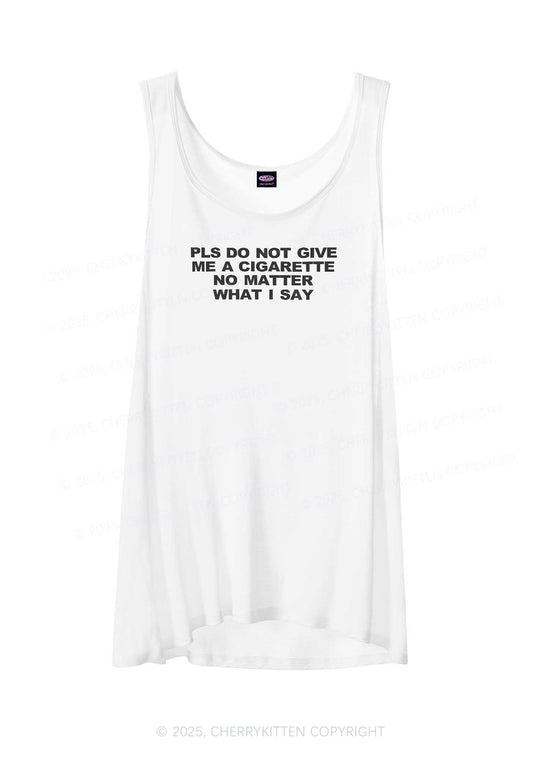 Don't Give Me Cigarette Y2K Sheer Boyfriend Tank Cherrykitten