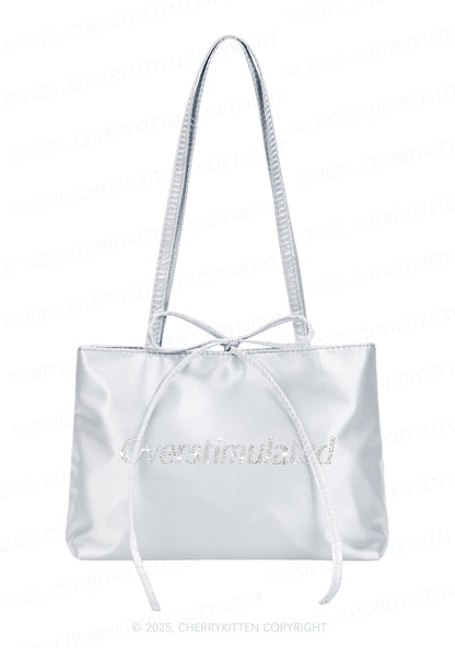 Rhinestone Overstimulated Y2K Satin Bags Cherrykitten