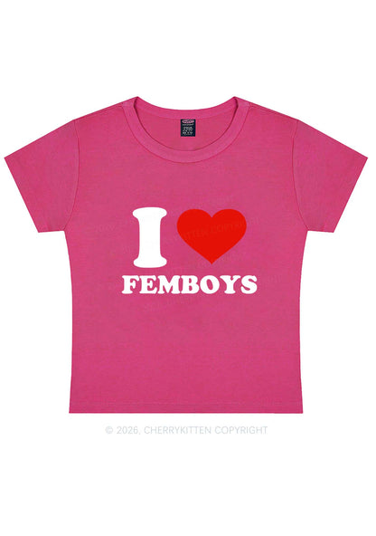 I Love Femboys Pride Y2K Baby Tee Cherrykitten