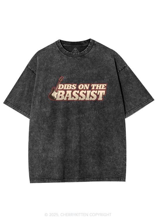 Dibs On The Bassist Y2K Shirts Washed Tee Cherrykitten