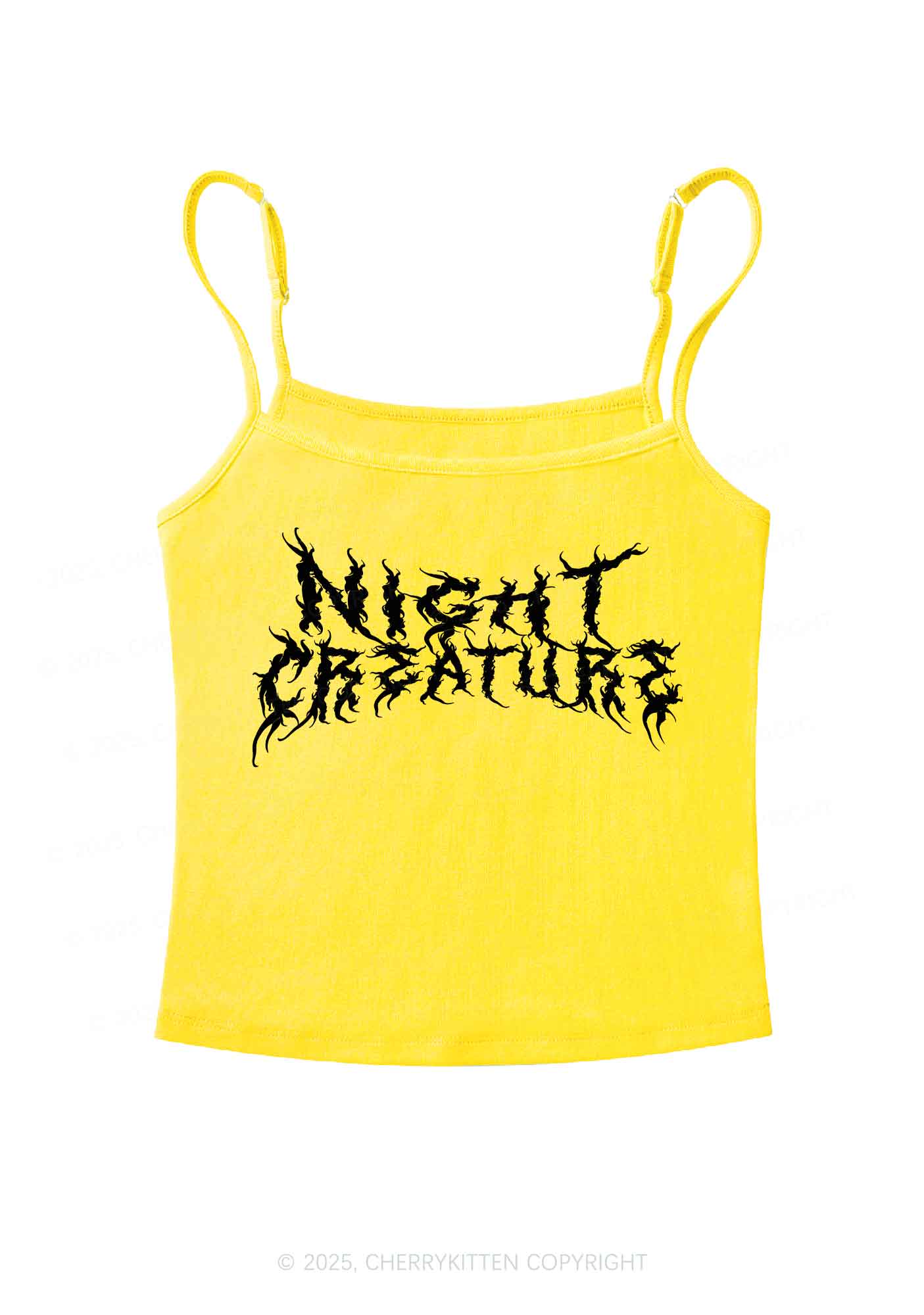 Night Creature Y2K Spaghetti Strap Cami Cherrykitten