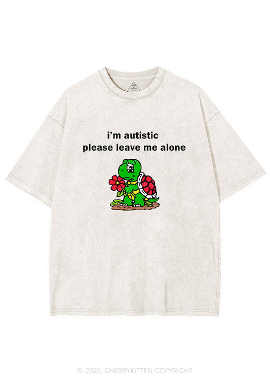 Im Autistic Leave Me Alone Y2K Shirts Washed Tee Cherrykitten