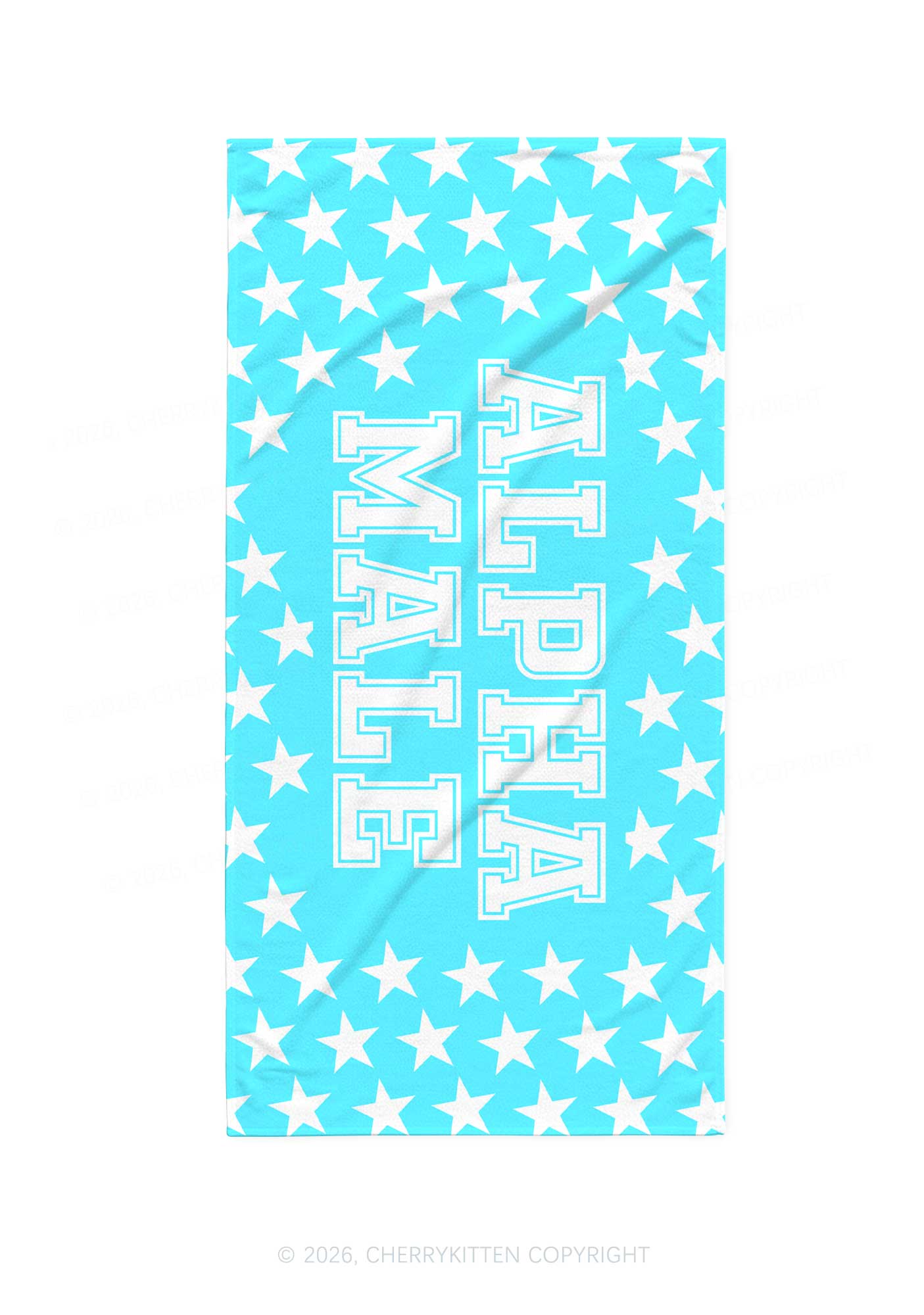 Mint Green Alpha Male Y2K Beach Towel Cherrykitten