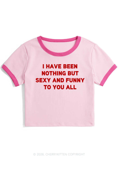 I Have Been Funny Y2K Ringer Tee Cherrykitten