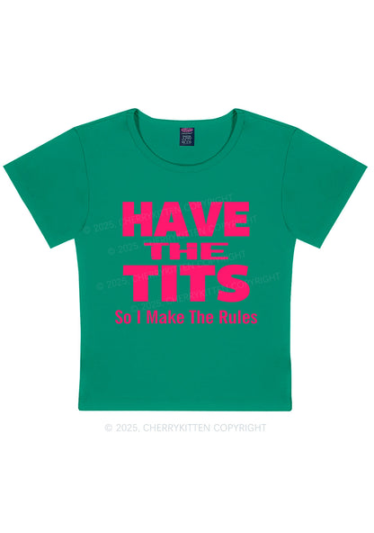 I Make Rules Y2K Baby Tee Cherrykitten