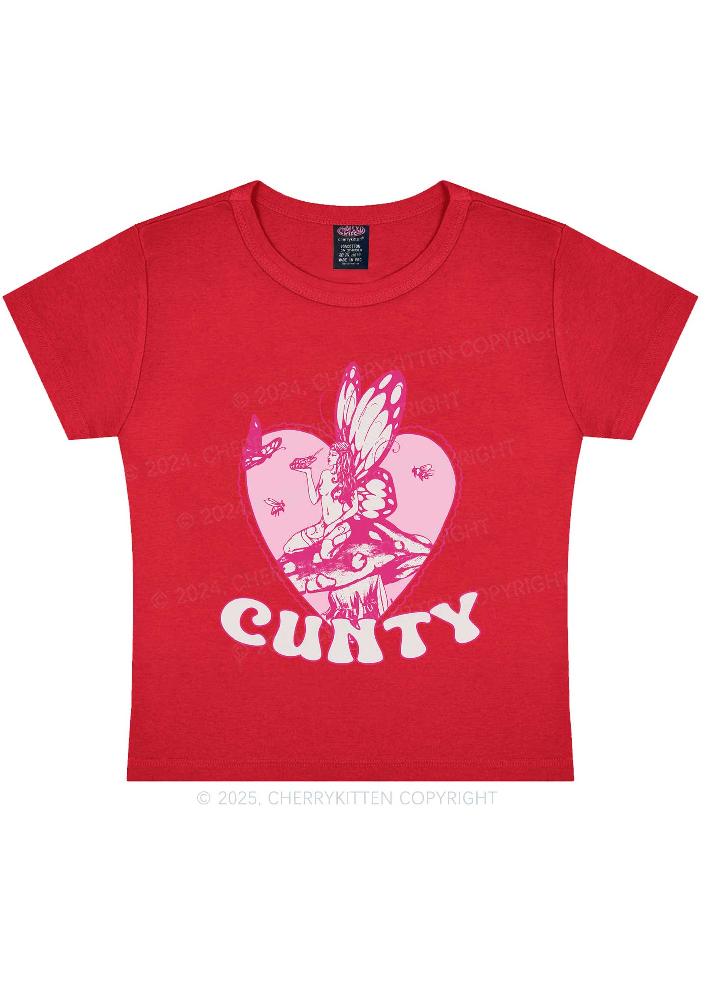 Butterfly Cxnty Y2K Baby Tee Cherrykitten
