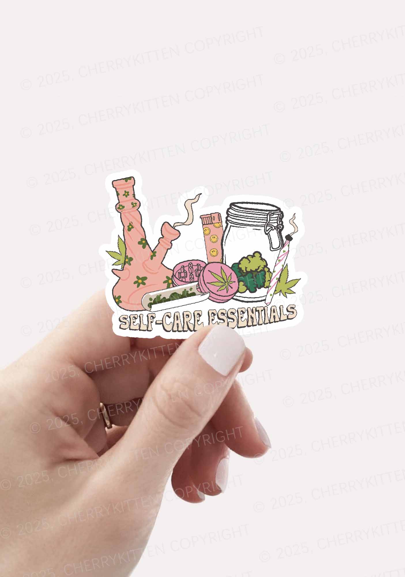 Selfcare Essentials 1Pc Y2K Sticker Cherrykitten