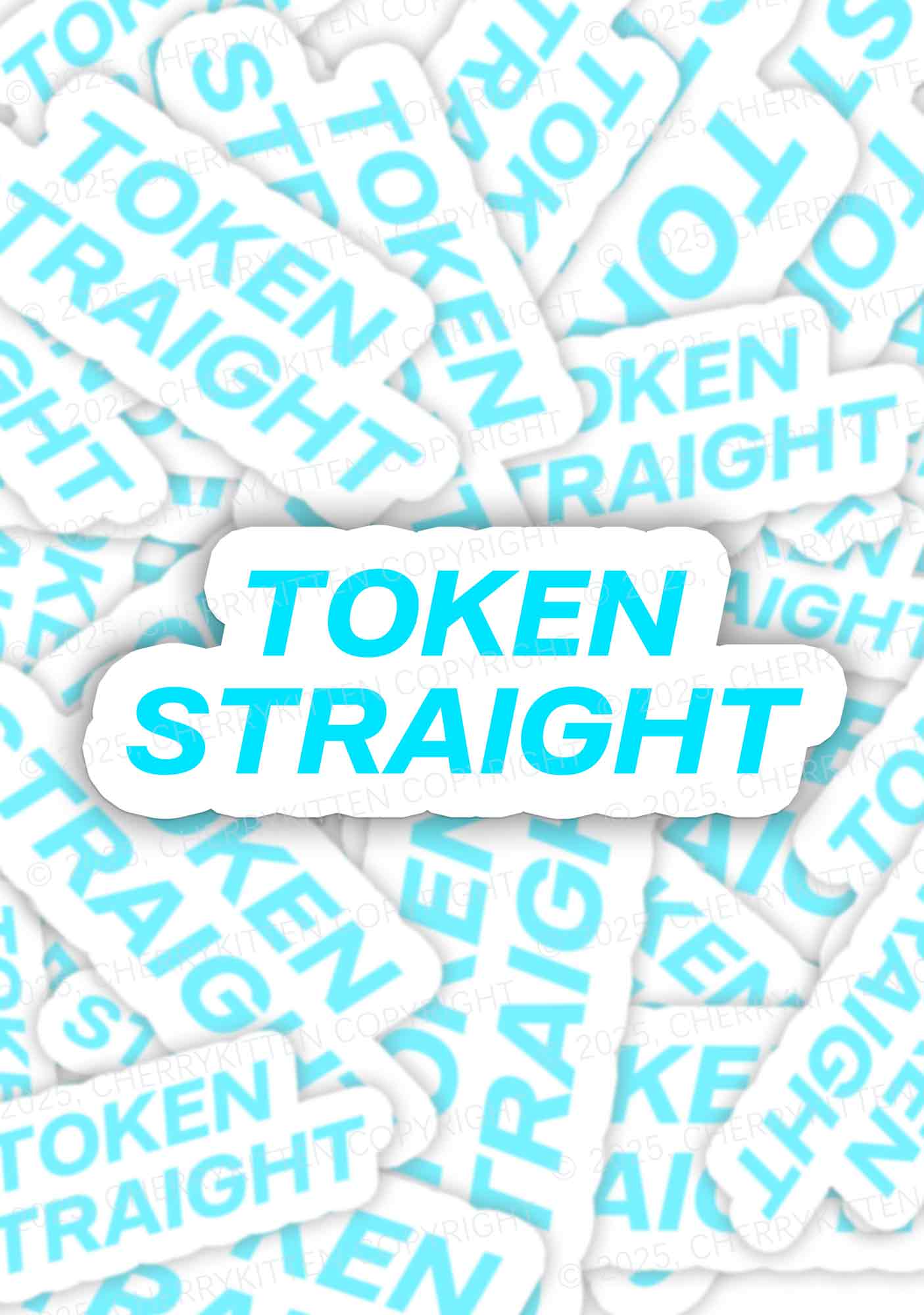 Token Straight Pride 1Pc Y2K Sticker Cherrykitten
