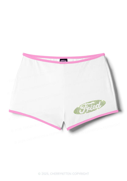 Rhinestone Fried Y2K Booty Shorts Cherrykitten