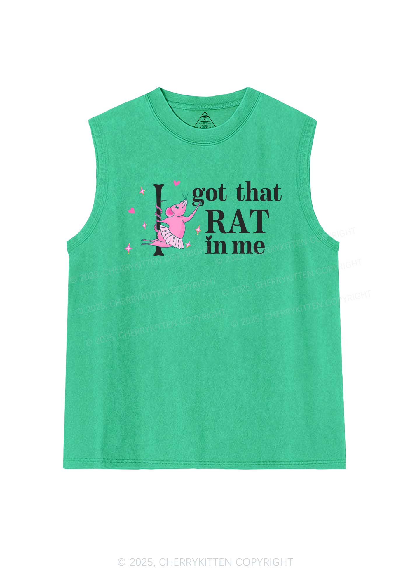 Got Rat In Me Y2K Washed Muscle Tank Cherrykitten
