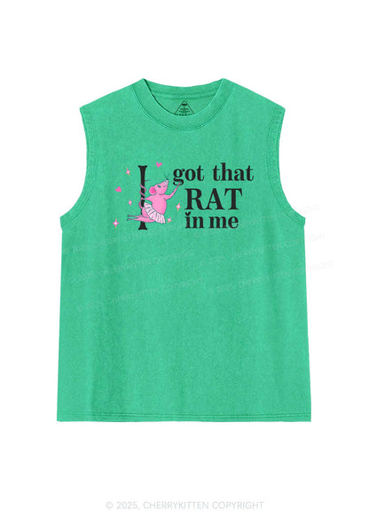 Got Rat In Me Y2K Washed Muscle Tank Cherrykitten