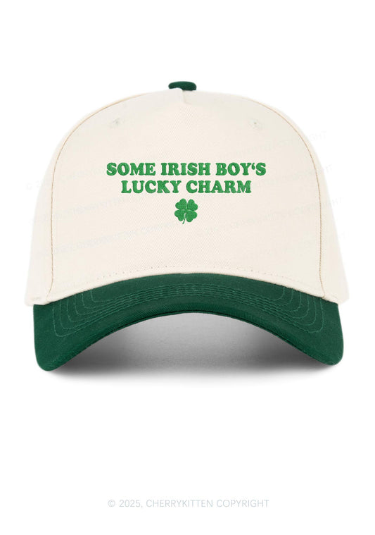 Embroidered Irish Boys Lucky Charm St Patricks Y2K Color Block Baseball Cap Cherrykitten