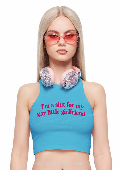Slxt For My Gay GF Valentine's Day Y2K Crop Tank Top Cherrykitten