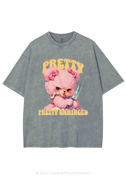 Pretty Unhinged Bear Y2K Washed Tee Cherrykitten