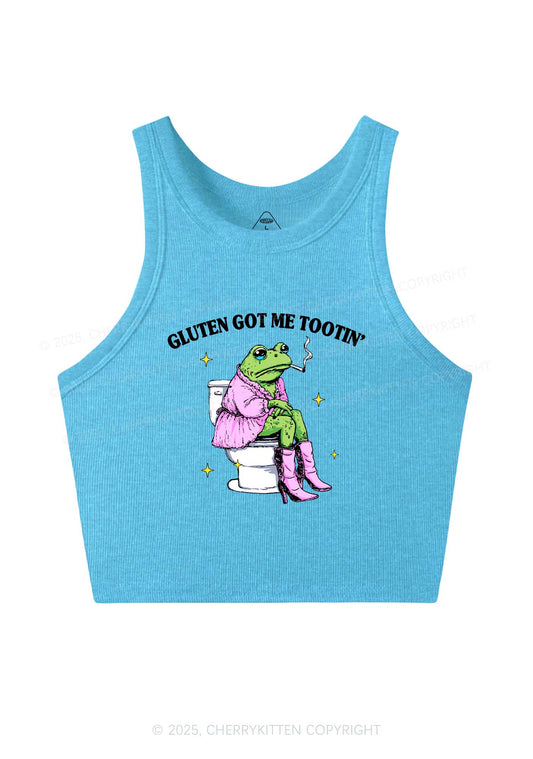 Gluten Got Me Tootin Y2K Crop Tank Top Cherrykitten