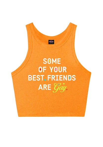 Your Best Friends Are Gay Pride Y2K Crop Tank Top Cherrykitten