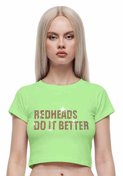 Rhinestone Redheads Do It Better Y2K Baby Tee Cherrykitten
