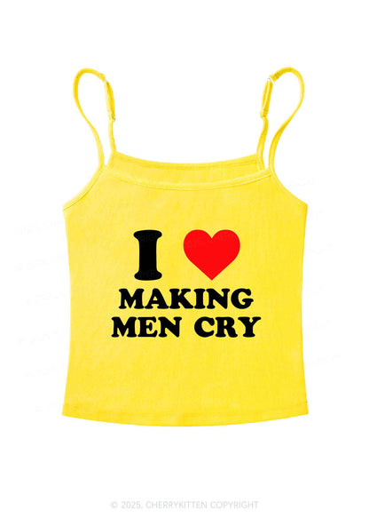 I Love Making Men Cry Y2K Spaghetti Strap Cami Cherrykitten