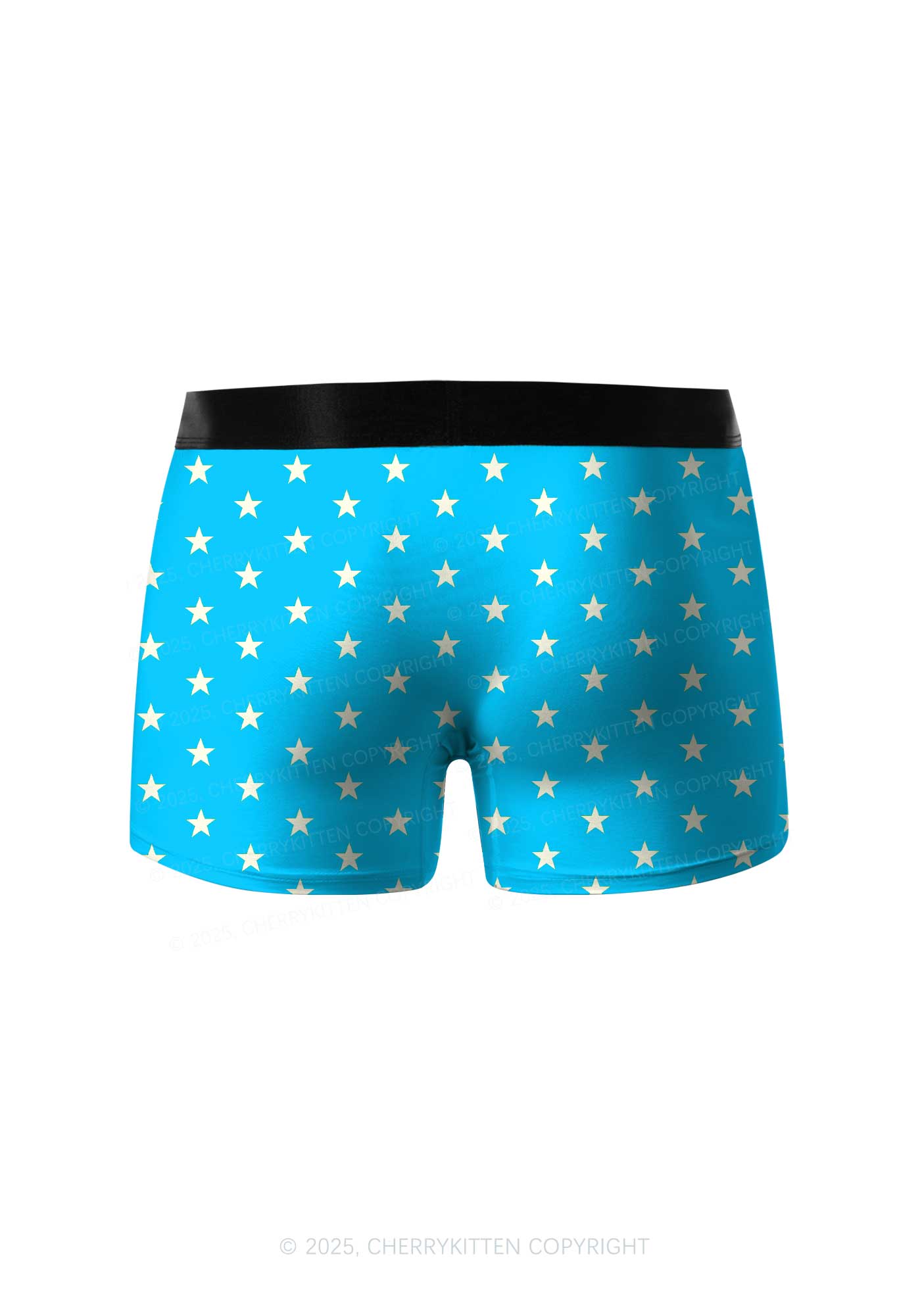 Blue Star Y2K Print Men Boxer Briefs Cherrykitten