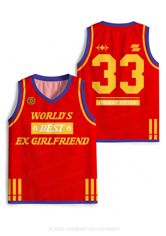 Custom Worlds Best Ex Girlfriend Y2K Sport Jersey Tank Cherrykitten