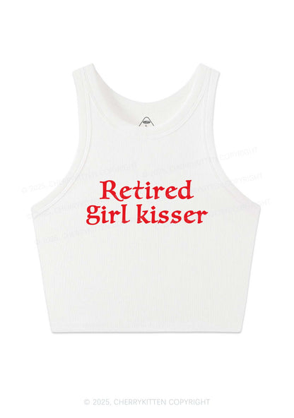 Retired Girl Kisser Pride Y2K Crop Tank Top Cherrykitten