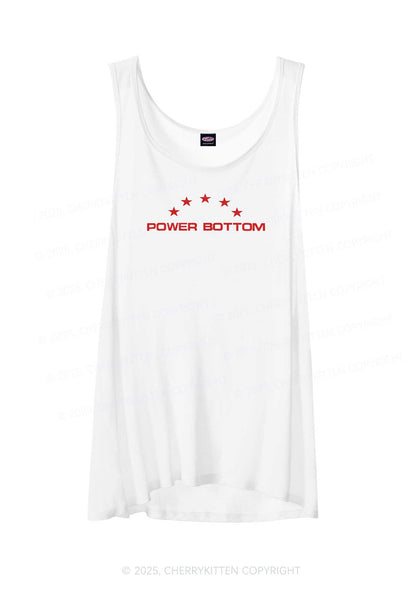Power Bottom Pride Y2K Sheer Boyfriend Tank Cherrykitten