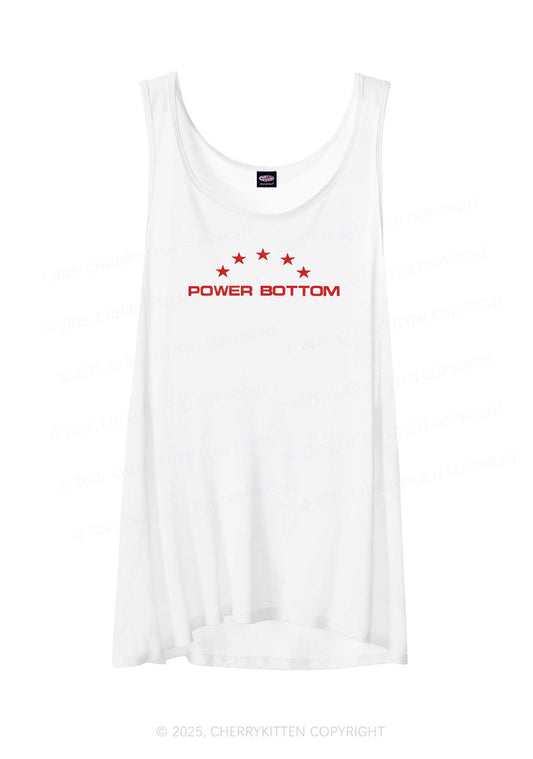 Power Bottom Pride Y2K Sheer Boyfriend Tank Cherrykitten