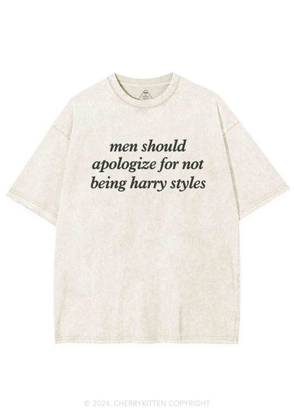 Men Should Apologize Y2K Washed Tee Cherrykitten
