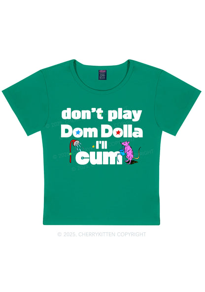 Do Not Play Dom Y2K Baby Tee Cherrykitten