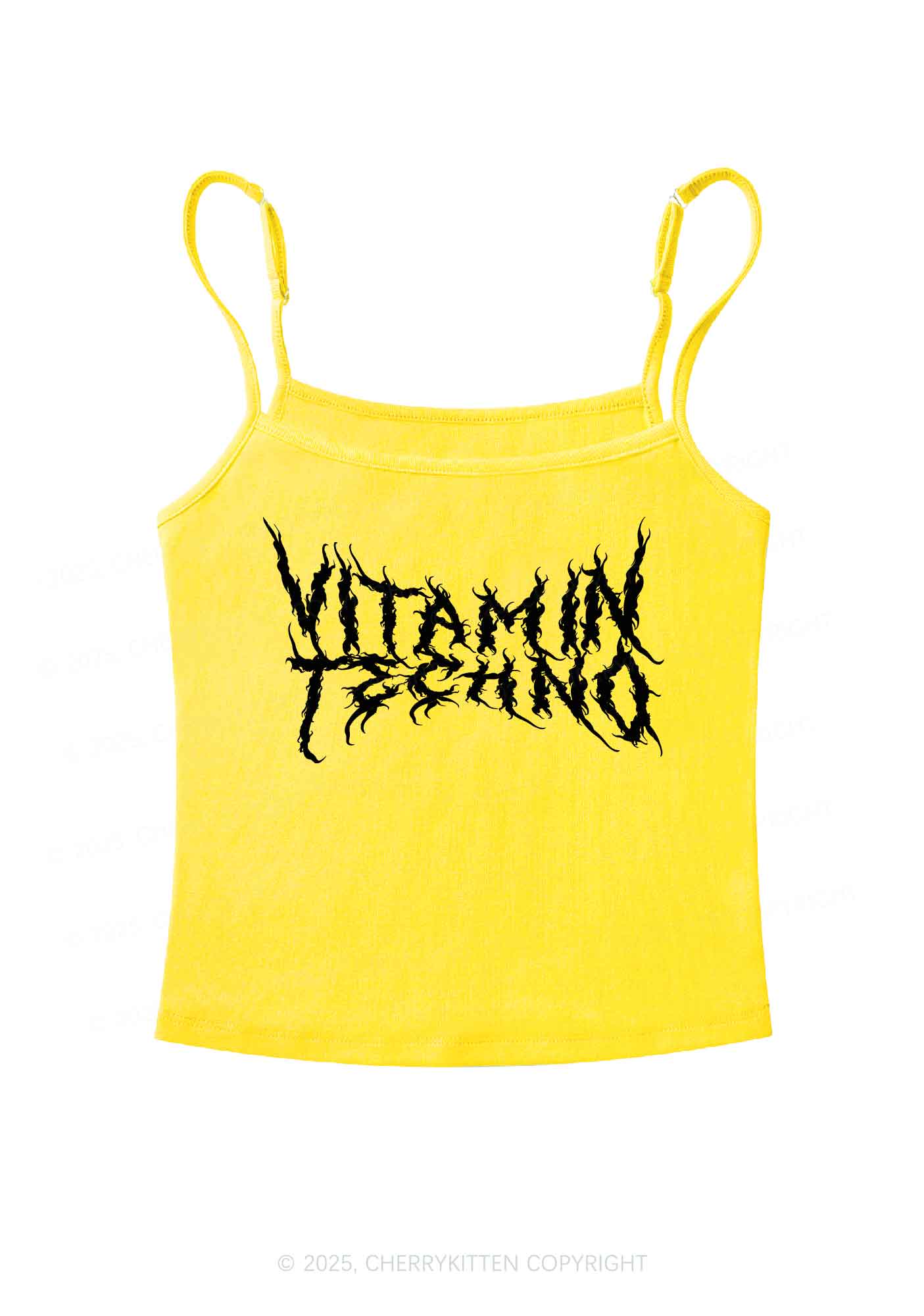 Vitamin Techno Y2K Spaghetti Strap Cami Cherrykitten