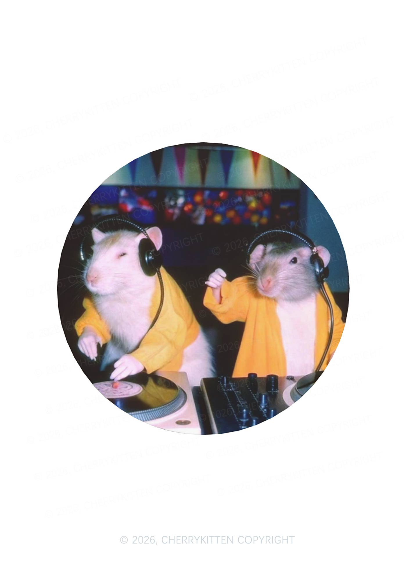 DJ Rats Y2K Soft Magnetic Refrigerator Magnet Cherrykitten