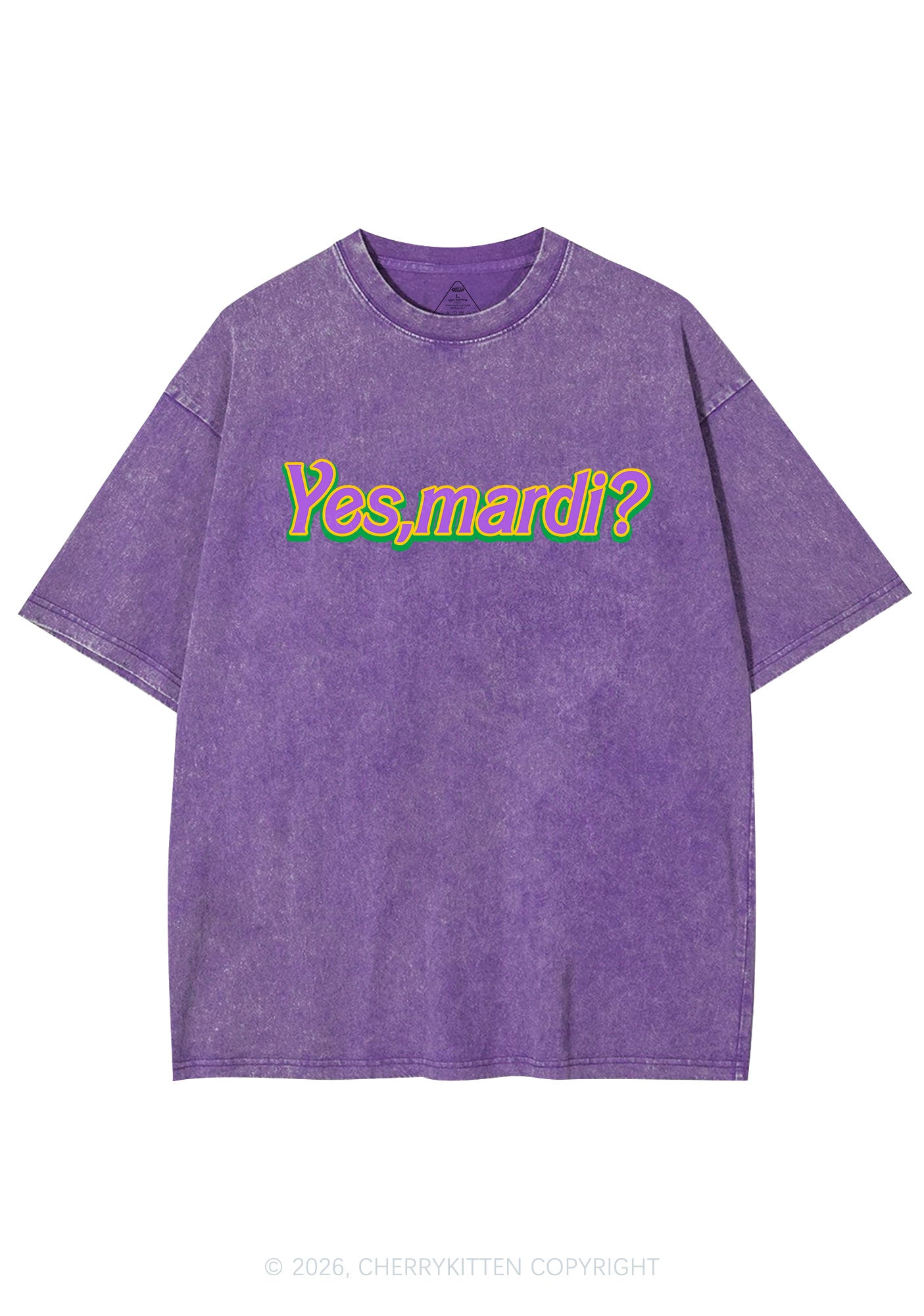 Yes Mardi Y2K Shirts Washed Tee Cherrykitten